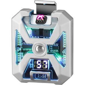 Mech-Style Arc Lighter,Electric Lighter with USB-C Charging Visible Chip LED Flashlight Colorful Lights Great Camping Lighters in Kuwait