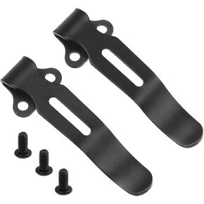 قطعتان من مشابك الجيب للحمل العميق، مشبك جيب من التيتانيوم الأسود لـ Benchmade 535 (عبوتان، أسود)