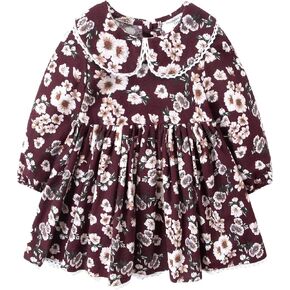 فستان CHUBBYBUN BABY للفتيات الصغيرات بياقة بيتر بان ومزين بالورود in Kuwait