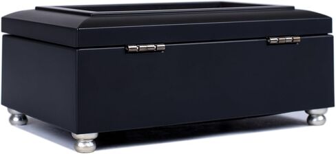 Cottage Garden No One More Lucky to Have Matte Black Petite Jewelry Music Box Plays Wonderful World in Saudi Arabia