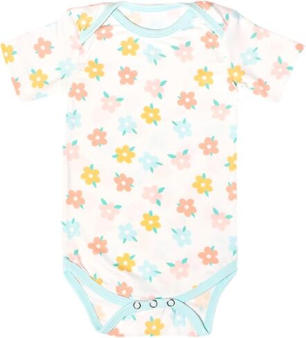 Copper Pearl Short Sleeve Bodysuit Baby: Ultra Soft Bodysuits for Newborns, Boys, Girls, and Infants - Stylish, Comfortable, Overlap Shoulders, Premium Knit Fabric - Autumn, Newborn in Saudi Arabia