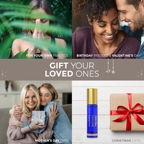 باليبورا - كريستال أورا رول أون - زيوت عطرية طبيعية للولادة - حجر القمر وأحجار الجمشت الكريمة والكريستال - مزيج الزيوت العطرية - 0.34 أونصة سائلة in Kuwait