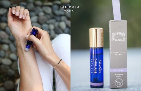 باليبورا - كريستال أورا رول أون - زيوت عطرية طبيعية للولادة - حجر القمر وأحجار الجمشت الكريمة والكريستال - مزيج الزيوت العطرية - 0.34 أونصة سائلة in Kuwait