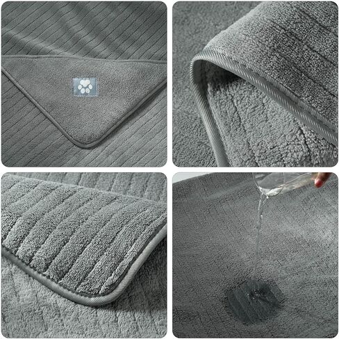 منشفة تنظيف الحيوانات الأليفة سريعة الجفاف من الألياف الدقيقة من بوليت لتجفيف الكلاب والقطط من جميع السلالات والأحجام، 24 × 40 بوصة، عبوتان in Kuwait