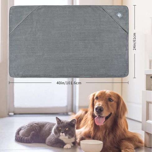 منشفة تنظيف الحيوانات الأليفة سريعة الجفاف من الألياف الدقيقة من بوليت لتجفيف الكلاب والقطط من جميع السلالات والأحجام، 24 × 40 بوصة، عبوتان in Kuwait