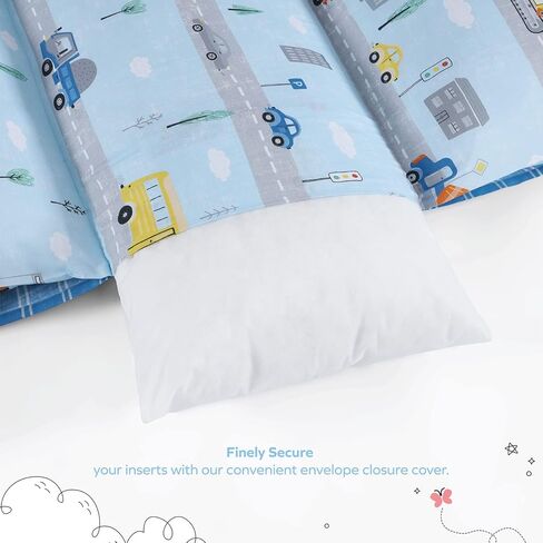 Boston Linen Co. غطاء وسادة أرضية للأطفال غطاء سرير Roadster Roar Lounger للأطفال ووسادة للقراءة ووقت الراحة والألعاب - Queen in Kuwait