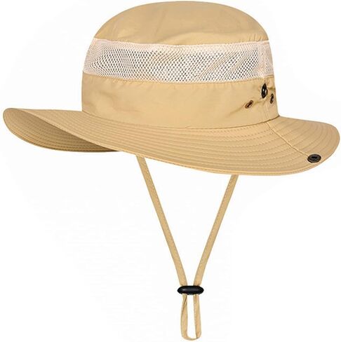 قبعة صيد للرجال، قبعة شمسية بحافة واسعة قابلة للطي في الهواء الطلق والتنزه سيرًا على الأقدام والحديقة والسفاري والشاطئ in Kuwait