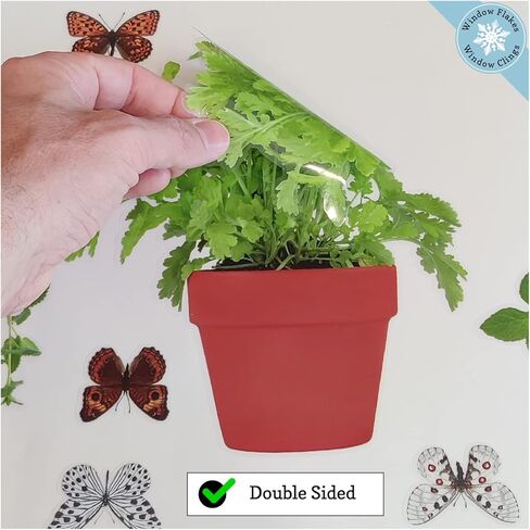 9 × ملصقات نافذة موسمية من الأعشاب في الأواني مع 14 × ملصقات نافذة على شكل فراشة - ملصقات نوافذ للمنزل - ملصقات نافذة صيفية للنوافذ الزجاجية in Kuwait