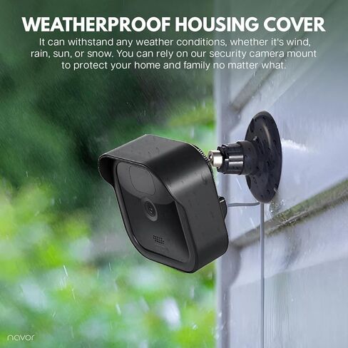 نافور حامل يثبت على الحائط قابل للتعديل بزاوية 360 درجة مع 3 اغطية واقية لكاميرا بلينك الخارجية الجديدة كليا، مع وحدة مزامنة وميض واحدة ومنفذين لنظام امان كاميرا بلينك من 3 قطع (اسود) in Kuwait