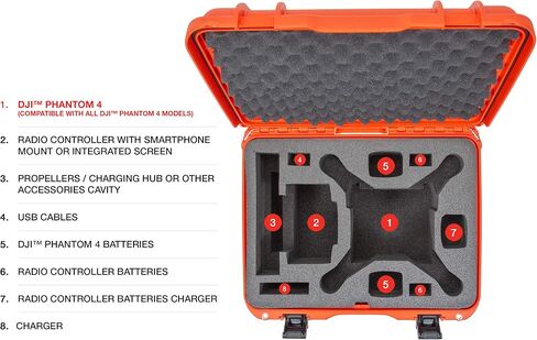 Nanuk 933 DJI Drone حافظة صلبة مضادة للماء مع حشوة إسفنجية مخصصة لـ Phantom 4 Pro / 4 Pro+ / 4 Pro+ 2.0 & 4 RTK - أسود (933-DJIP4RTK1) in Saudi Arabia