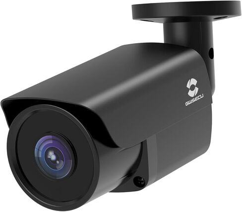 كاميرا GWSECU 3MP خارجية PoE IP، كاميرا مراقبة أمنية سلكية مع صوت، عدسة ثابتة 2.8 مم FOV 110 درجة زاوية واسعة، IP67 مقاومة للطقس 100 قدم رؤية ليلية بالأشعة تحت الحمراء، تسجيل 24/7، GW-B3U37EA3M-V in Kuwait