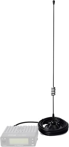 HYSHIKRA Magnetic Mount Antenna, Dual Band 144/430Mhz 19inches Whip Antenna with Magnet Base with 5M/16.4ft RG58 Cable for Yaesu Motorola Icom Midland Mobile Vehicle Transceiver in Saudi Arabia
