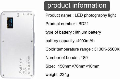 LED Photography Light Kit, 3100K-5500k Dual Color Temperature 1% -100% Brightness Free to Adjust for Camera Photo Desktop Video Recording Filming Computer Conference Game Stream YouTube TikTok Portrai in Kuwait
