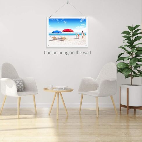 NC Acrylic Picture Frames, Desktop Frameless Display, Clear Floating Beveled Frameless Plexiglass Photo Frame (12X17 A3) in Saudi Arabia