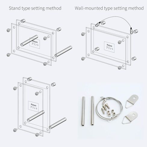 NC Acrylic Picture Frames, Desktop Frameless Display, Clear Floating Beveled Frameless Plexiglass Photo Frame (12X17 A3) in Saudi Arabia
