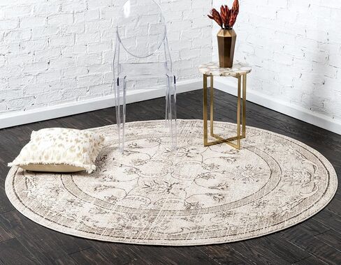 Rugs.com Miranda Collection Rug – 2' 2 x 3' Ivory Blue Medium Rug Perfect for Entryways, Kitchens, Breakfast Nooks, Accent Pieces in Saudi Arabia
