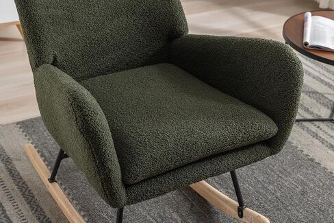 كرسي هزاز فوهيك تيدي للحضانة مع مسند ظهر مرتفع وجيب ومسند للرأس، قاعدة من الخشب الصلب، لمسة تشبه السحابة، قابلة للتنفس، ظهر جناح، للرضاعة الطبيعية، أسود in Kuwait