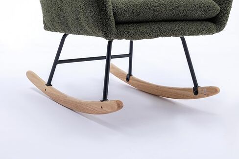 كرسي هزاز فوهيك تيدي للحضانة مع مسند ظهر مرتفع وجيب ومسند للرأس، قاعدة من الخشب الصلب، لمسة تشبه السحابة، قابلة للتنفس، ظهر جناح، للرضاعة الطبيعية، أسود in Kuwait