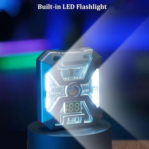 Mech-Style Arc Lighter,Electric Lighter with USB-C Charging Visible Chip LED Flashlight Colorful Lights Great Camping Lighters in Kuwait