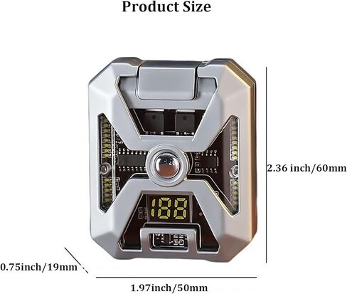 Mech-Style Arc Lighter,Electric Lighter with USB-C Charging Visible Chip LED Flashlight Colorful Lights Great Camping Lighters in Kuwait