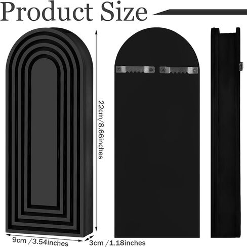 Yoande 6 Pcs Wood Arch Hanging Wall Planters for Indoor Plants Black Wooden Wall Vase Farmhouse Minimalist Wall Flower Holders Modern Hanging Vase for Decor Dried Flowers Faux Greenery Bedroom Decor in Kuwait