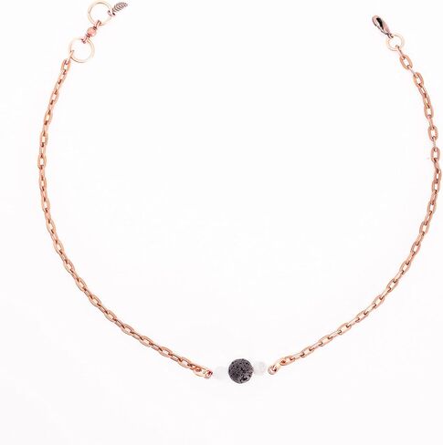 Subherban Lava Rock Essential Oil Choker Necklace, Lava Stone Choker for Women, Handmade USA Oil Diffuser, Relaxation Gifts for Women (Luna Choker | Howlite) in Kuwait