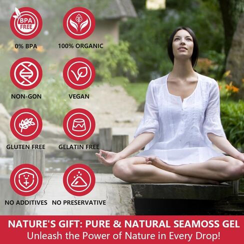 softbear Sea Moss Gel بنكهة الكرز 12 أونصة - جل طحالب البحر الأيرلندية Wildcrafted عضوي خام 92 معادن وفيتامينات غير معدلة وراثيًا، خالي من الغلوتين، مكملات نباتية، دعم الجهاز الهضمي in Kuwait