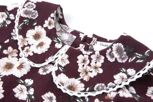 فستان CHUBBYBUN BABY للفتيات الصغيرات بياقة بيتر بان ومزين بالورود in Kuwait