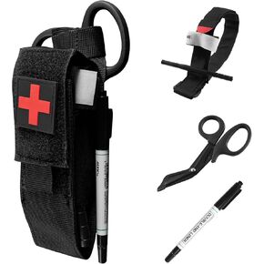 مجموعة أكياس عاصبة تكتيكية من RTMGOB مع عاصبة ومقص، مناسبة للأنشطة الخارجية مثل ركوب الدراجات وتسلق الجبال والسفر والتخييم (بني) in Kuwait