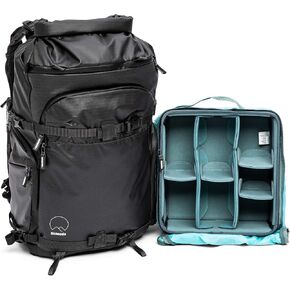 حقيبة ظهر للكاميرا مقاومة للماء من Shimoda Action X30 - تناسب كاميرات DSLR وSLR والكاميرات غير المرآة والبطاريات والعدسات وغيرها من المعدات - تباع حشوات الكاميرا المعيارية للوحدة الأساسية بشكل منفصل - أسود in Kuwait