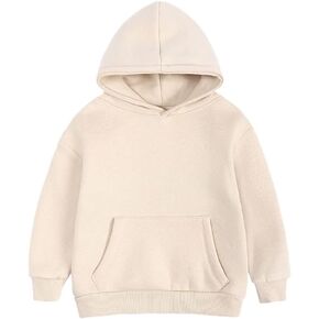 HDLEXD Toddler Boys Girls Cotton Long Sleeve Hooded Active Sweatshirts Casual Sports Kangaroo Pocket Pullover Hoodies Tops in Kuwait