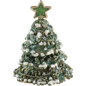 SARO LIFESTYLE HA988.G Bejeweled Christmas Tree Storage Box, Green, 2" x 2" x 3.3" in Saudi Arabia