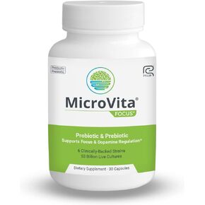 MicroVita® Focus by Accentrate - Focus-Supporting Probiotic Capsules - Supports Memory, Healthy Sleep Patterns, and Gut Health - 30-Day Supply in Kuwait