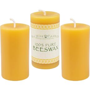 100% Pure Beeswax Pillar Candle (3" x 4") in Saudi Arabia