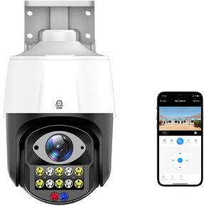 SECUEYE 4MP POE كاميرا عموم/إمالة/تكبير كشف الإنسان اللون ليلة التلقائي تتبع TF بطاقة تسجيل مقاوم للماء IP66 في الهواء الطلق in Kuwait