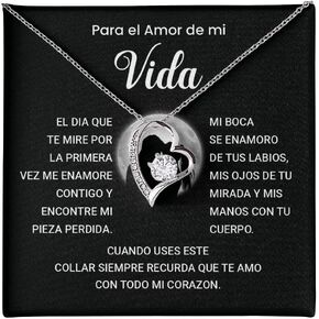 Para El Amor De Mi Vida، Este Collar De Corazón Forever Soulmate Para Su Día De San Valentín، Aniversario، Navidad O Cumpleaños، Regalo De Esposo/novio Con Una Increíble Tarjeta Y Caja De Masaje.
