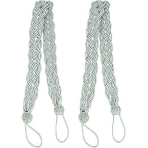 BESPORTBLE Curtain Rope Holderback 2PCS Curtain Tiebacks Braided Curtain Rope Buckle Curtain Cord Rope for Home Hotel Restaurant Decoration (Light Green) Braided Drapery Rope in Saudi Arabia