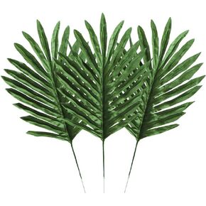 24 قطعة من أوراق النخيل الاصطناعي من هوكر، محاكاة حيوية وهمية النباتات الاستوائية الحريرية، للمنزل المطبخ حزب الزهور ترتيب ديكورات الزفاف in Kuwait