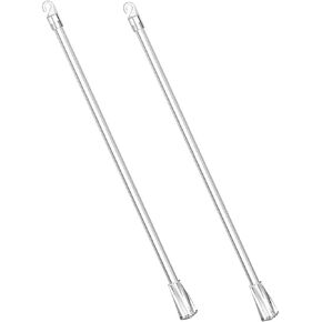 housoutil 2pcs مصاريع الستائر الستائر الشفافة السنانير سحب قضيب الستارة فتاحة الستار سحب قضيب عصا للستائر ستارة سحب عصا الستار عصا Pp قضيب الستارة سبائك الألومنيوم