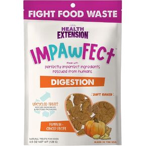Health Extension Dog Treat Impawfect Digestive Pumpkin & Ginger (4.5 Oz) | Upcycling Perfect Ingredients | Immunity Benefits | Non GMO in Saudi Arabia