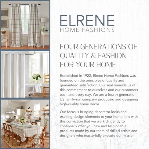 لوحة ستارة نافذة تعتيم مطبوعة نباتية Elrene Home Fashions Avalon, رمادي, 52" x 84"(1 Panel) in Saudi Arabia