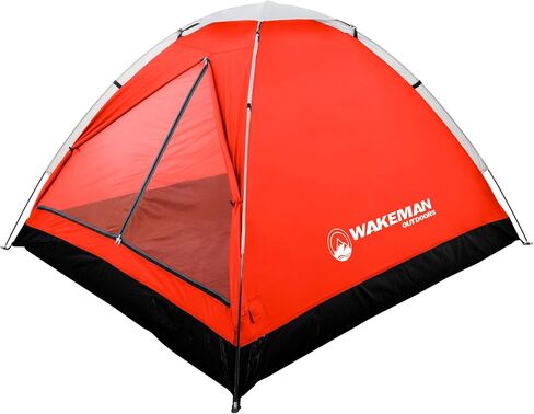 2 Person Camping Tent with Rain Fly and Carrying Bag - Water-Resistant Outdoor Tent for Backpacking, Hiking, or Festivals by Wakeman Outdoors in Saudi Arabia