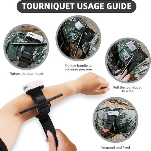 مجموعة أكياس عاصبة تكتيكية من RTMGOB مع عاصبة ومقص، مناسبة للأنشطة الخارجية مثل ركوب الدراجات وتسلق الجبال والسفر والتخييم (بني) in Kuwait