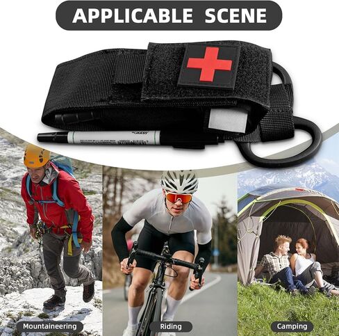 مجموعة أكياس عاصبة تكتيكية من RTMGOB مع عاصبة ومقص، مناسبة للأنشطة الخارجية مثل ركوب الدراجات وتسلق الجبال والسفر والتخييم (بني) in Kuwait