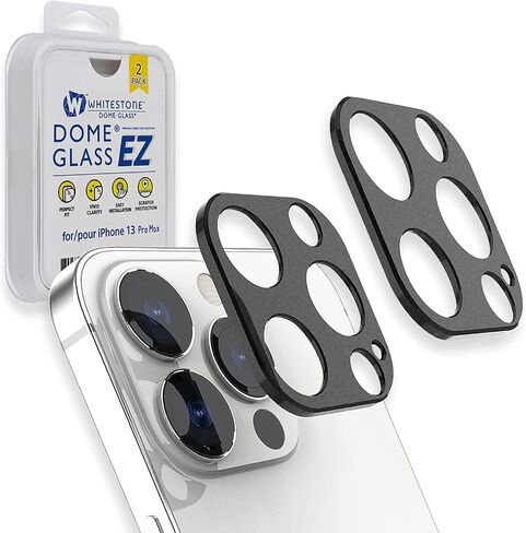 [Dome Camera EZ] واقي كاميرا Apple iPhone 13 Pro Max (6.7 بوصة) من Whitestone [تركيب One Touch EZ] - عبوتان in Saudi Arabia