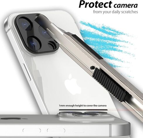 [Dome Camera EZ] واقي كاميرا Apple iPhone 13 Pro Max (6.7 بوصة) من Whitestone [تركيب One Touch EZ] - عبوتان in Saudi Arabia
