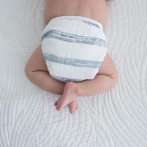 SmartNappy قطن الموسلين من Amazing Baby، غطاء حفاضات من القماش الهجين NextGen + حشوة ثنائية الطي قابلة لإعادة الاستخدام + 1 داعم قابل لإعادة الاستخدام، Stargazer، رمادي، مقاس 1، 5-10 رطل in Kuwait