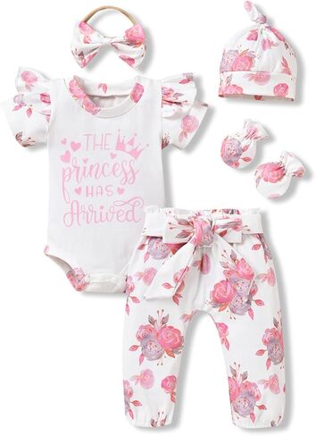 ملابس Aalizzwell للفتيات الصغيرات الصيفية مكونة من 5 قطع in Kuwait