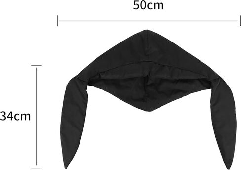 Women Down Cotton One Piece Hooded Scarf Hat Windproof Warm Earflap Hat Winter Thermal Trapper Hat with Chin Strap Black in Kuwait