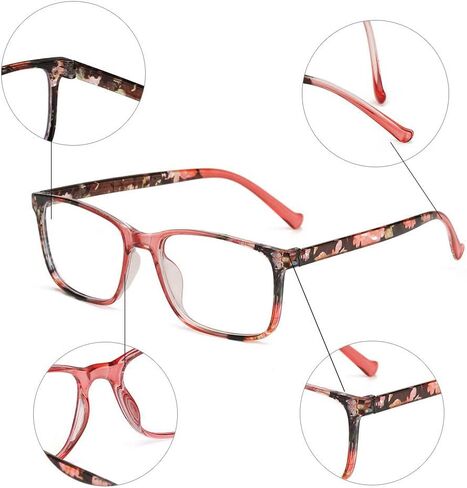 CVVTSPE 4 Pack Men's and Women's Reading Glasses Anti-Blue Light, Anti-UV/Anti-Glare Filtering Lightweight Glasses in Saudi Arabia